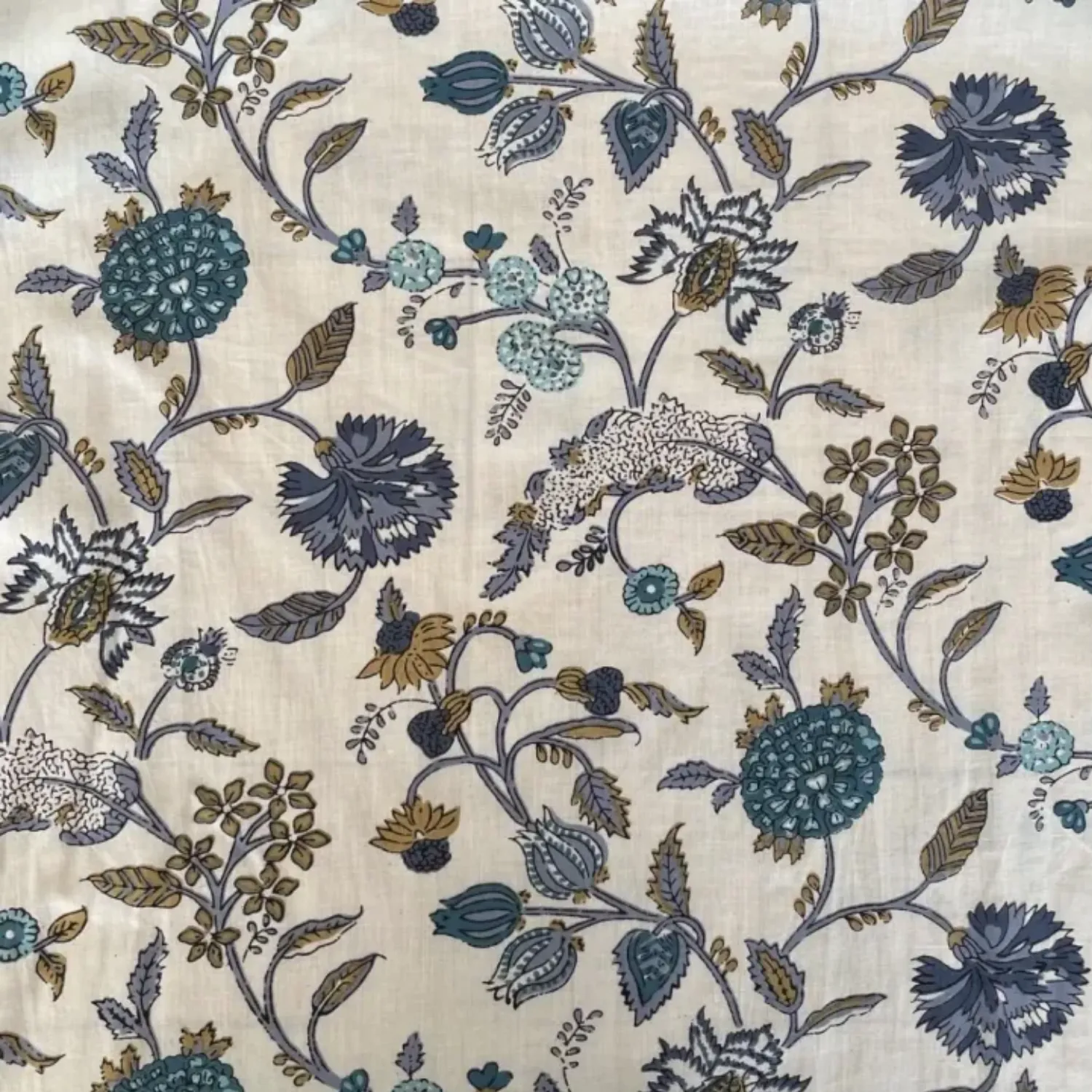Blue Floral Cotton Kimono