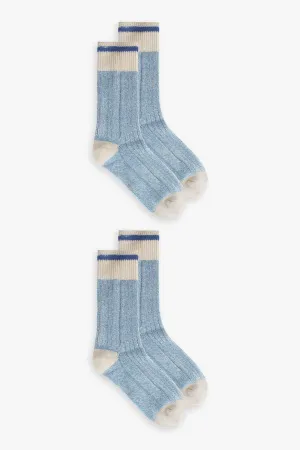Blue Ladies Multipack Boot Socks