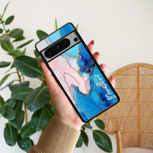 Blue Marble Glossy Metal Case Cover For Google