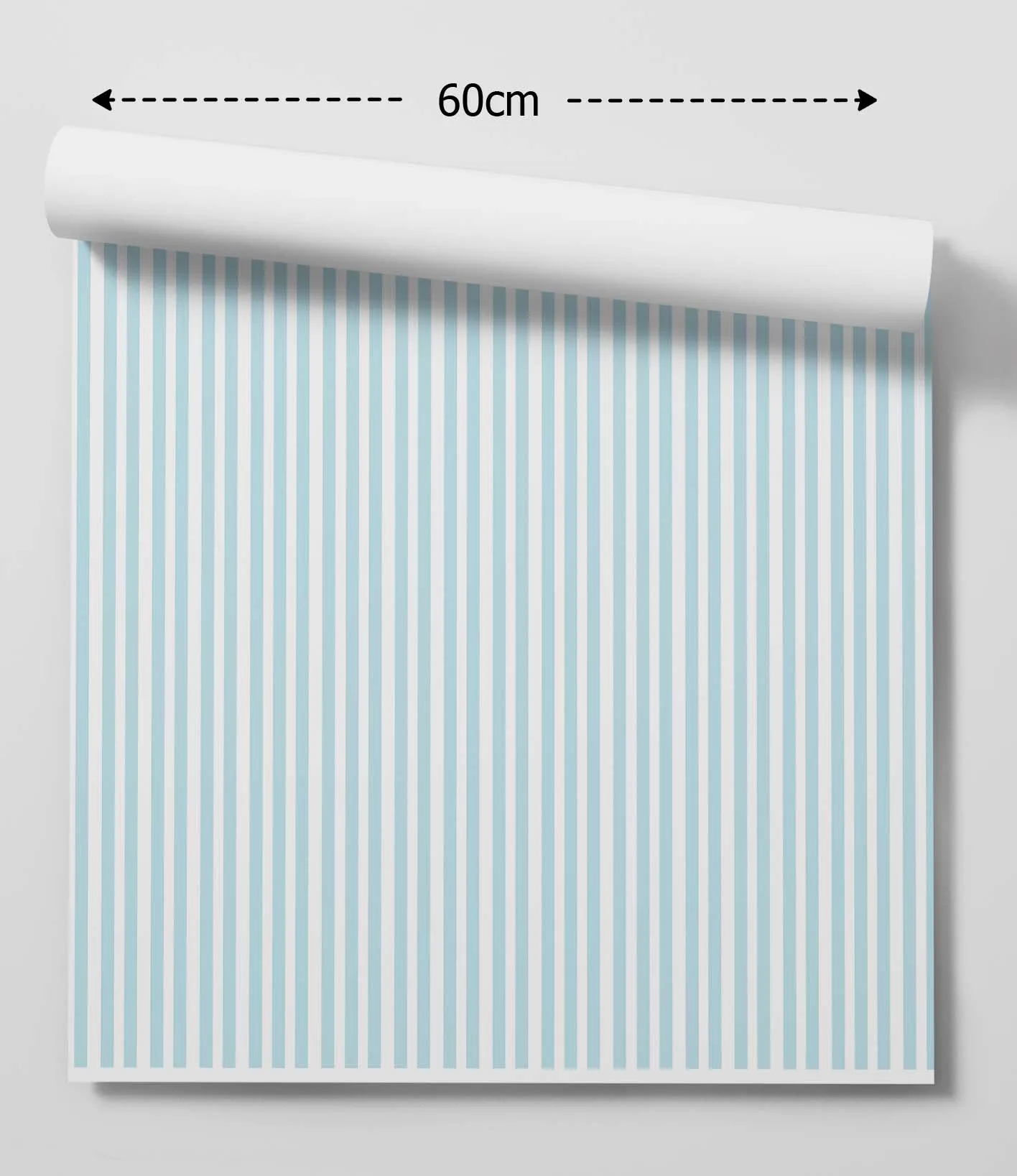 Blue Pinstripe - Thin Stripe Blue and White Wallpaper