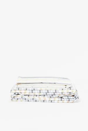 Blue Striped 2-Piece Flat Sheet (Single Size)