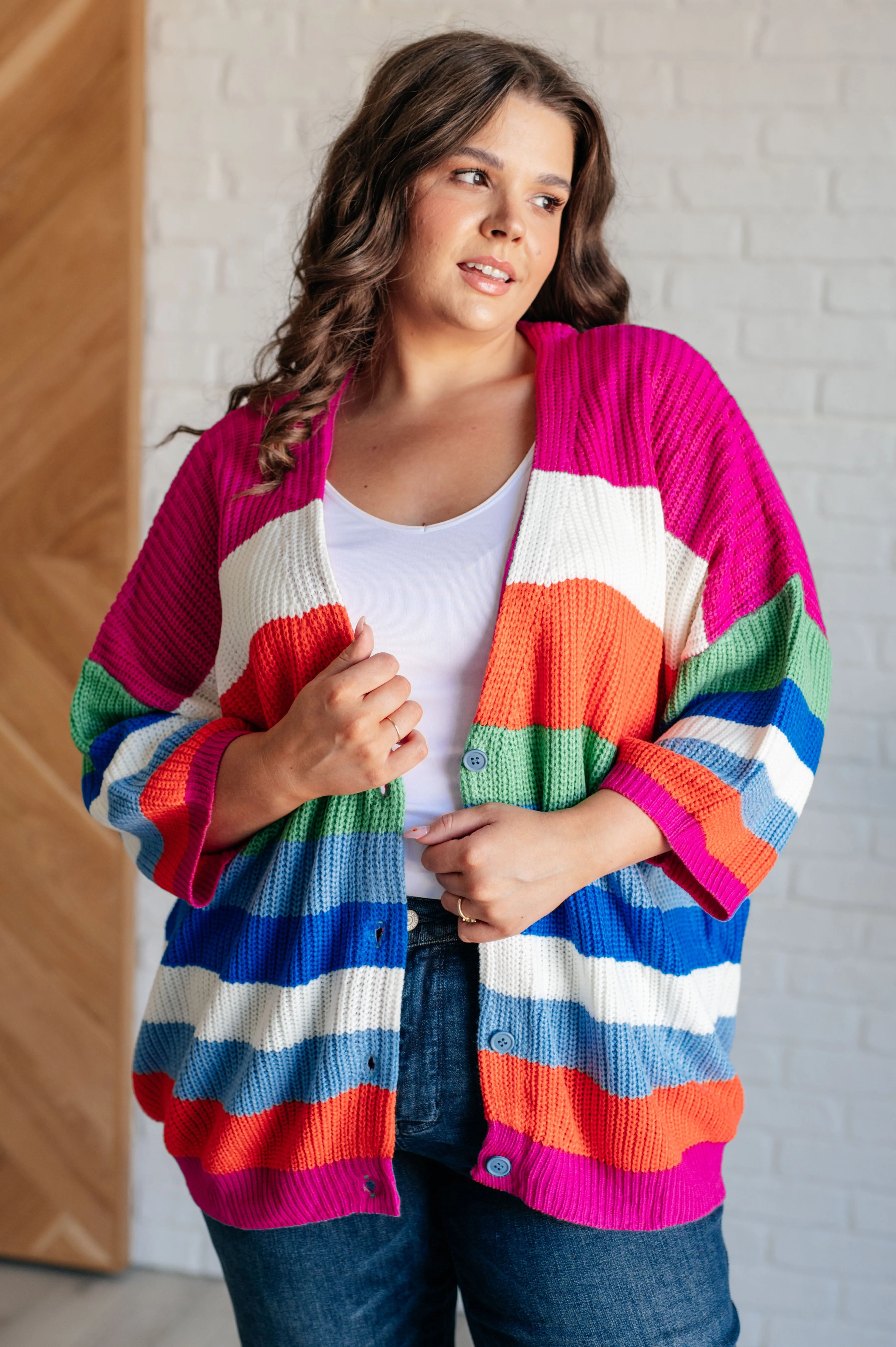 Bold Flirt Button Down Cardigan by BiBi