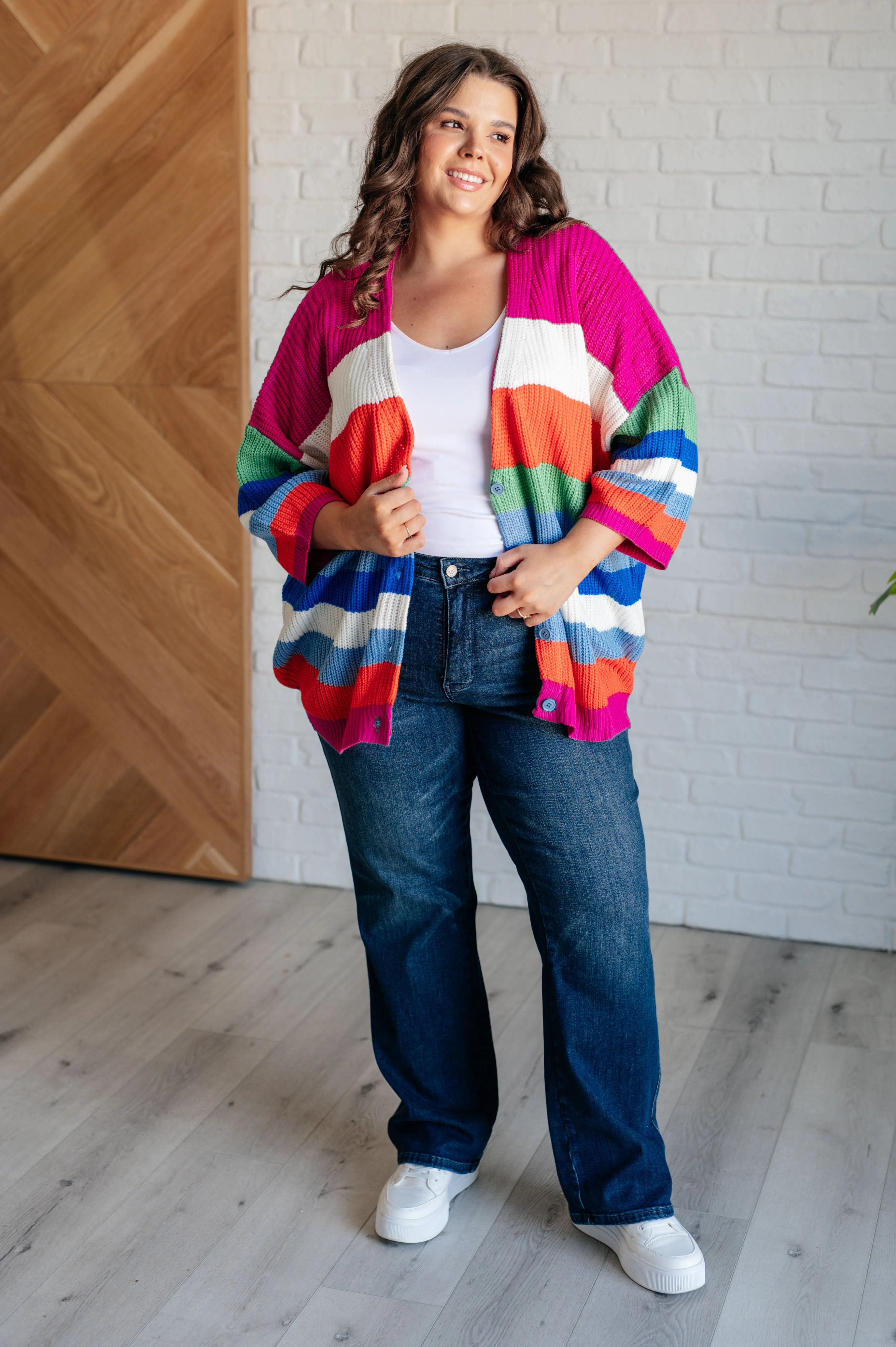 Bold Flirt Button Down Cardigan by BiBi