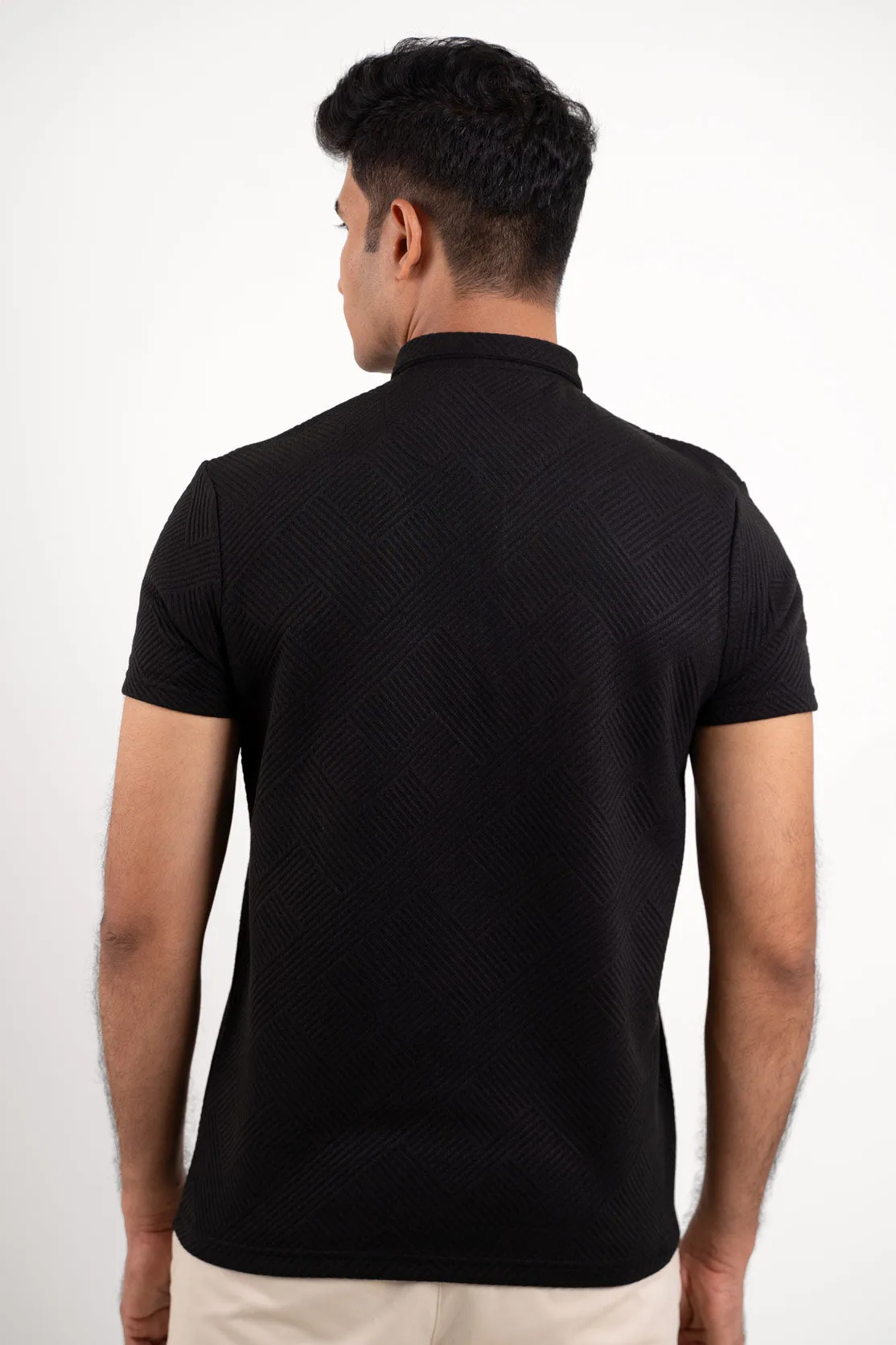 Boldman Black Polo Tshirt  For Men