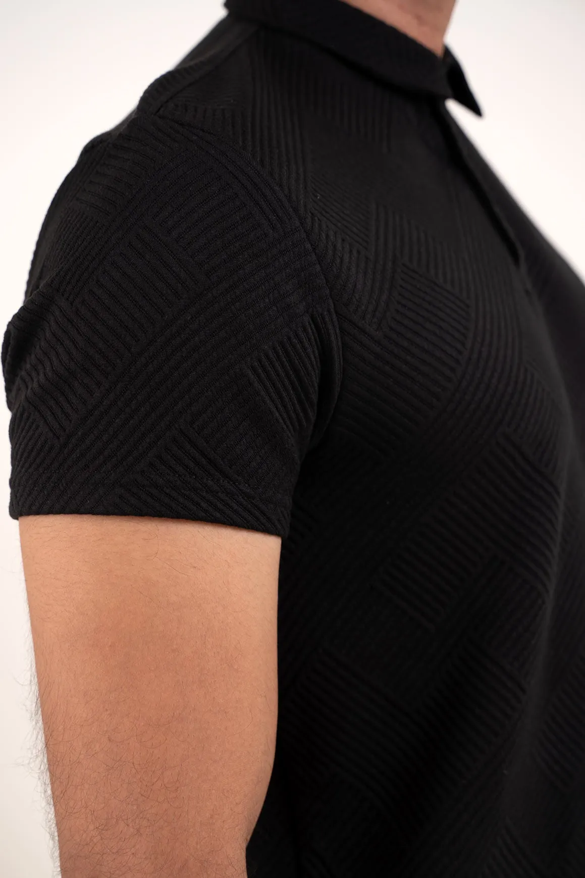 Boldman Black Polo Tshirt  For Men