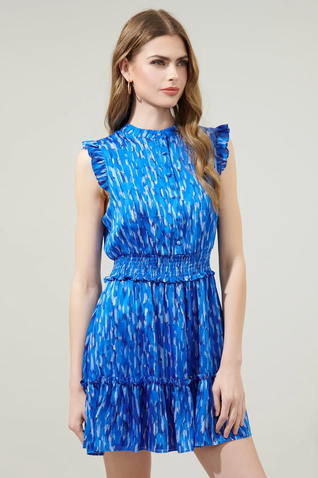 Bonita Falls Merrick Sleeveless Button Front Mini Dress