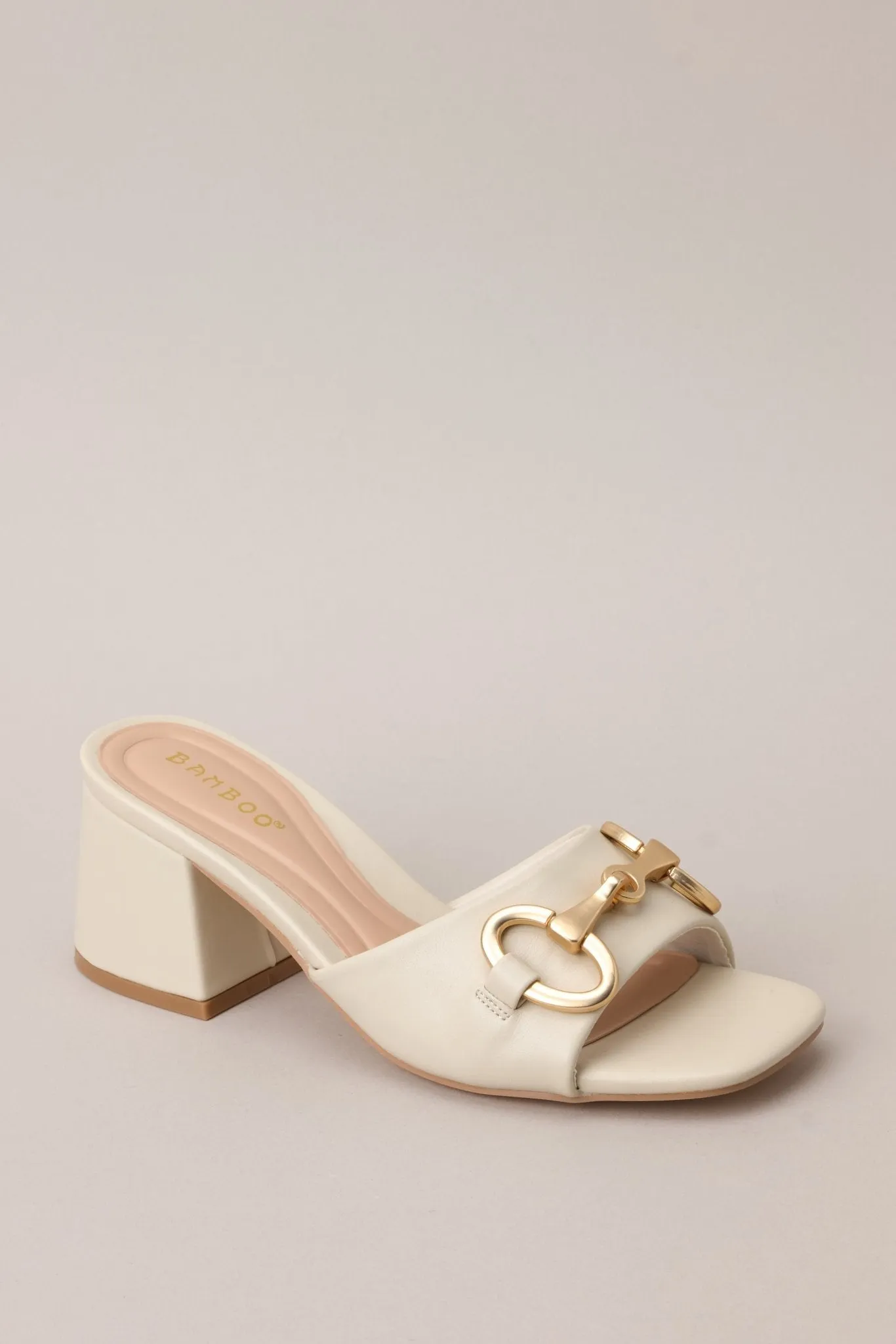 Boost In My Step Ivory Short Block Heels
