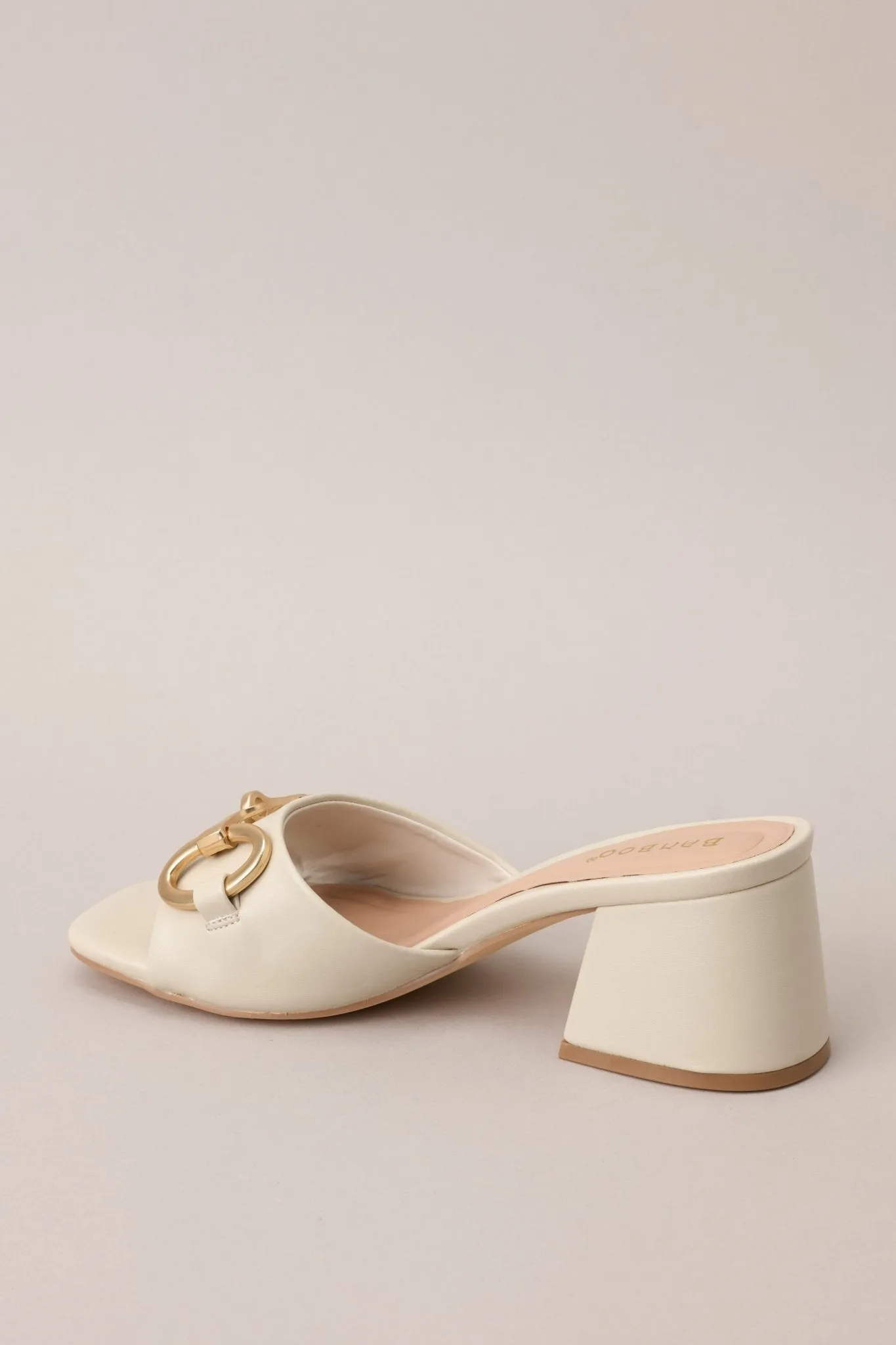 Boost In My Step Ivory Short Block Heels