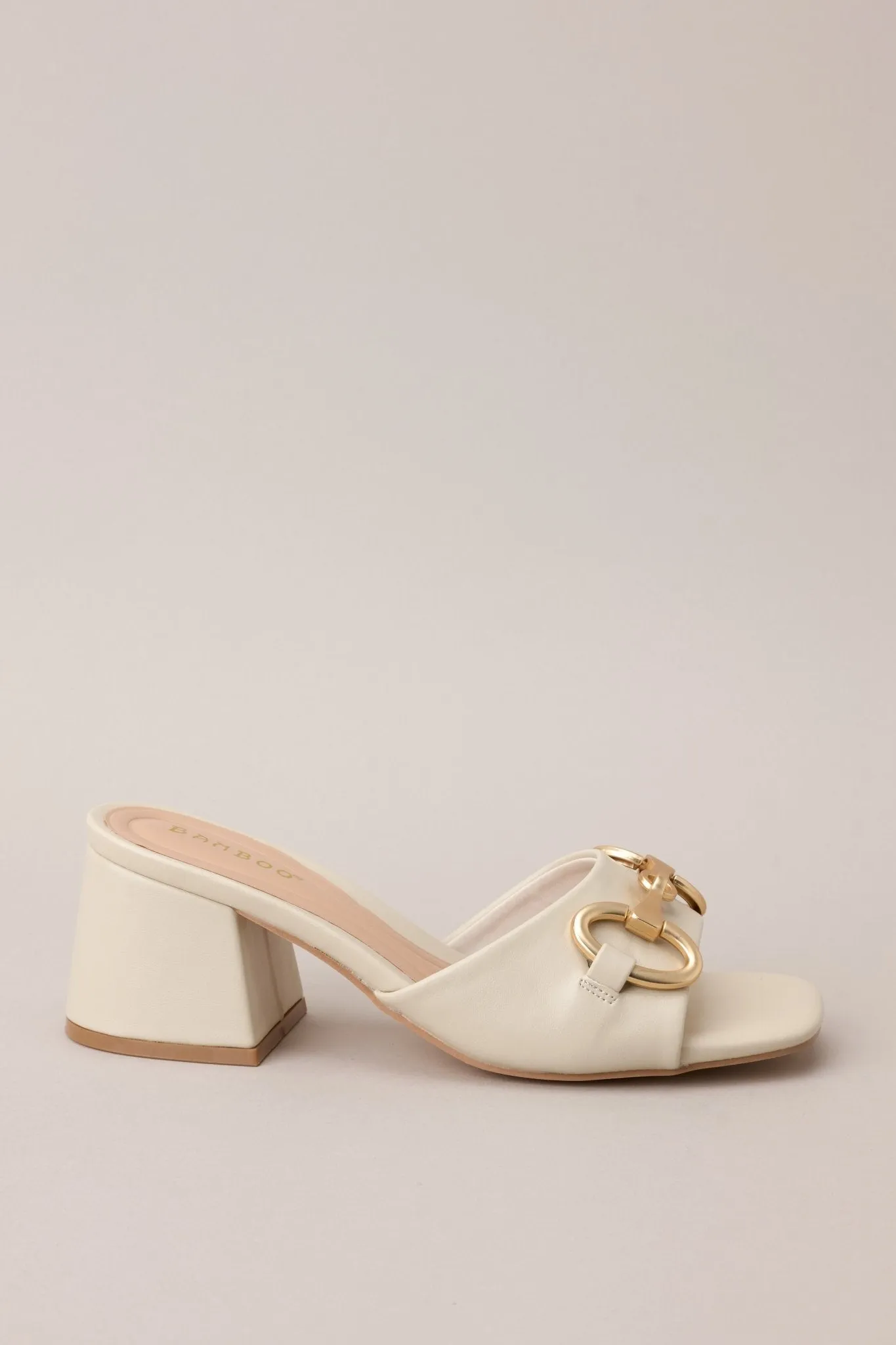 Boost In My Step Ivory Short Block Heels