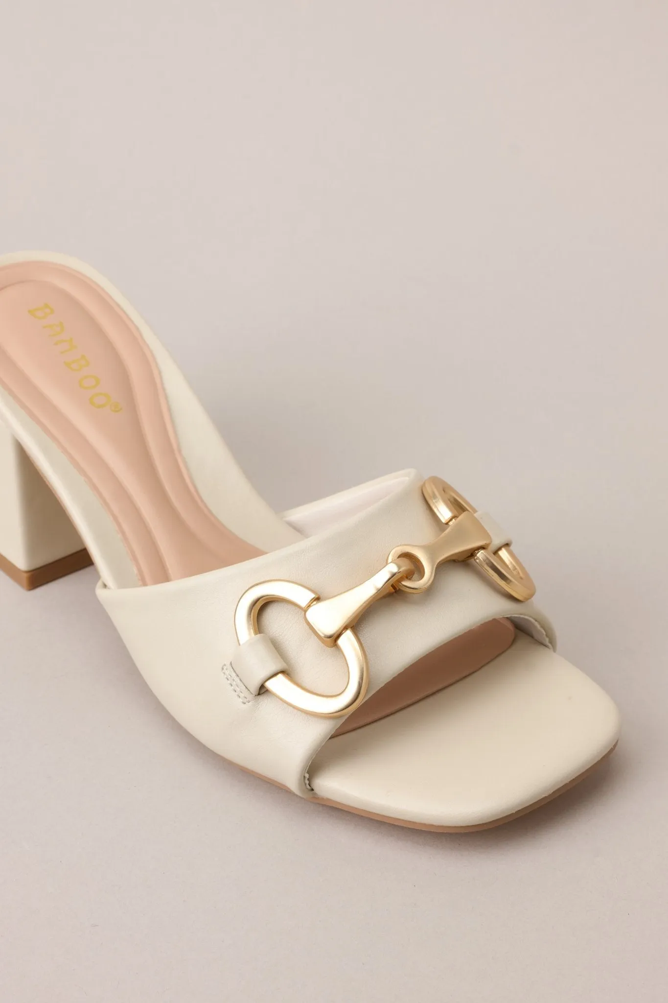 Boost In My Step Ivory Short Block Heels