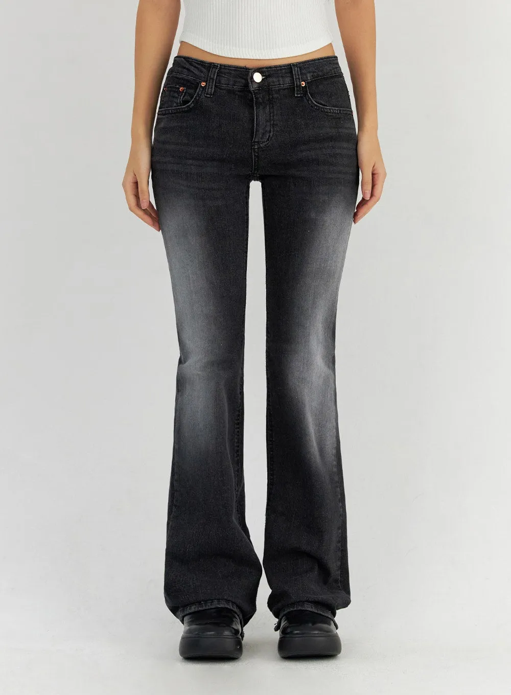 Bootcut Washed Jeans CO325