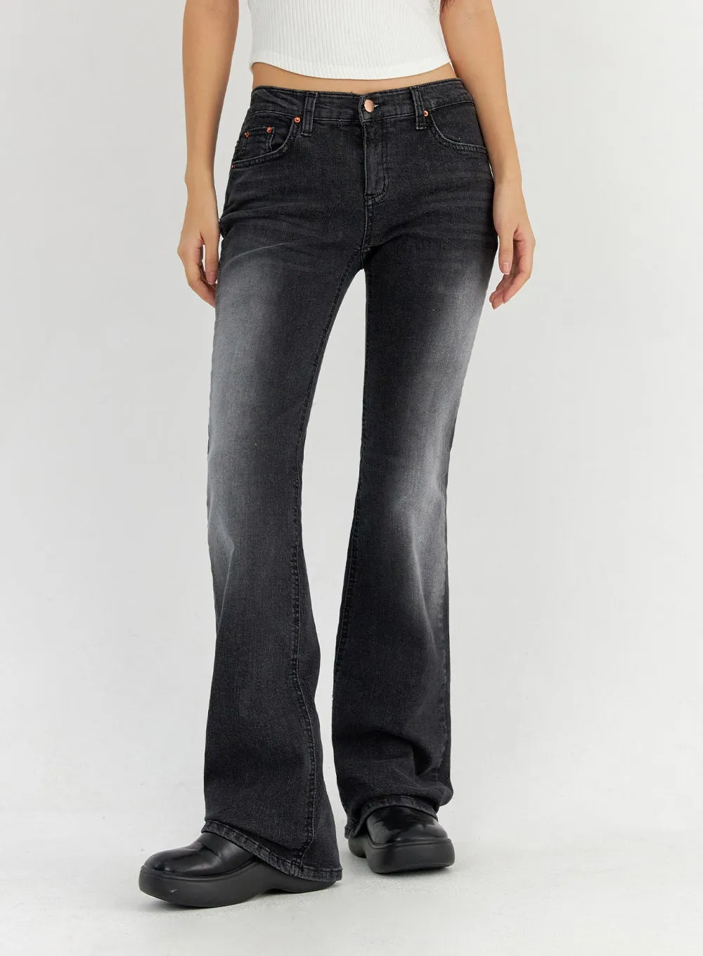 Bootcut Washed Jeans CO325