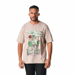 BOSTON CELTICS GRAFFITI BAND TEE - CREAM