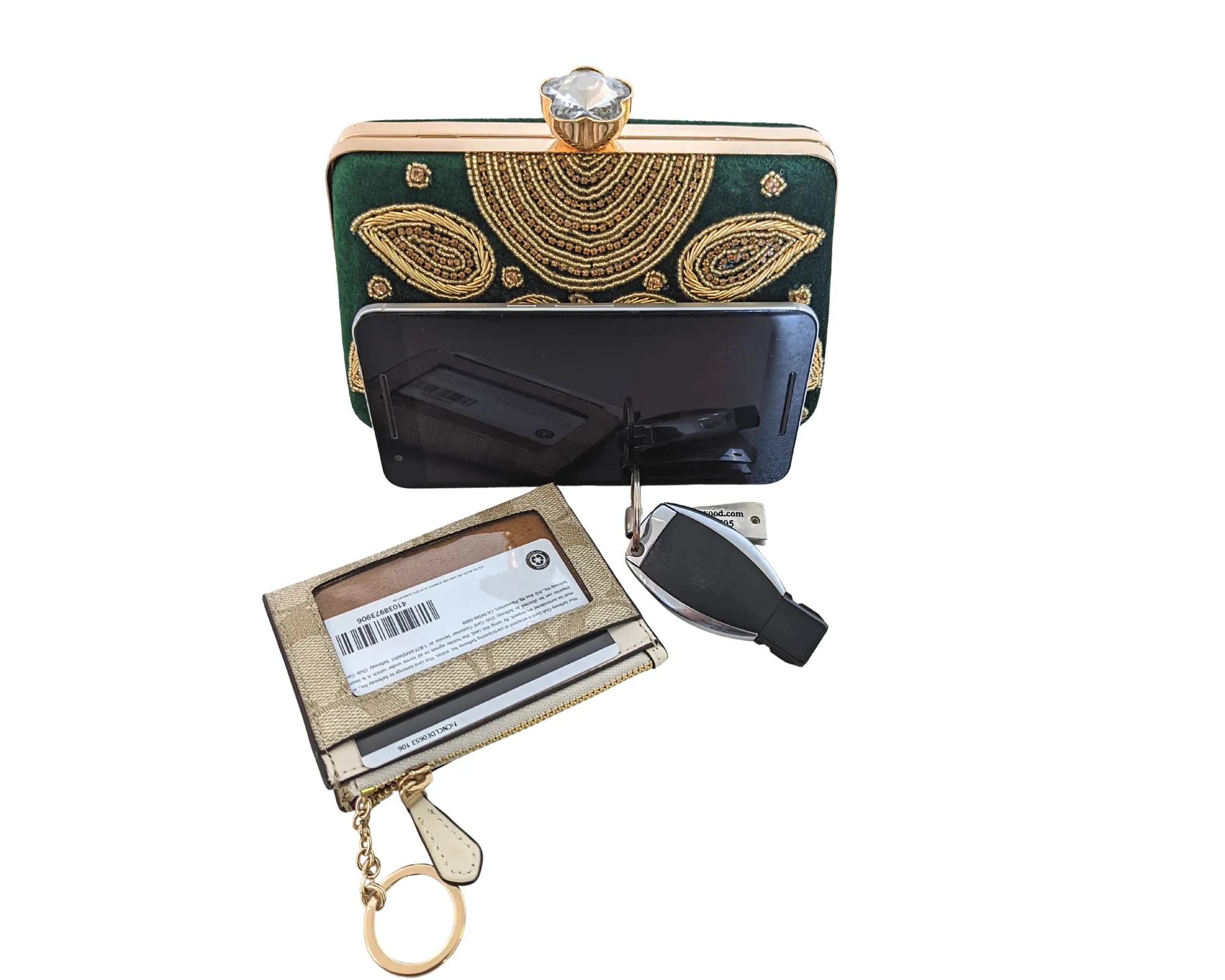 Bottle Green Luxury Bags, Clutch Purse For Women