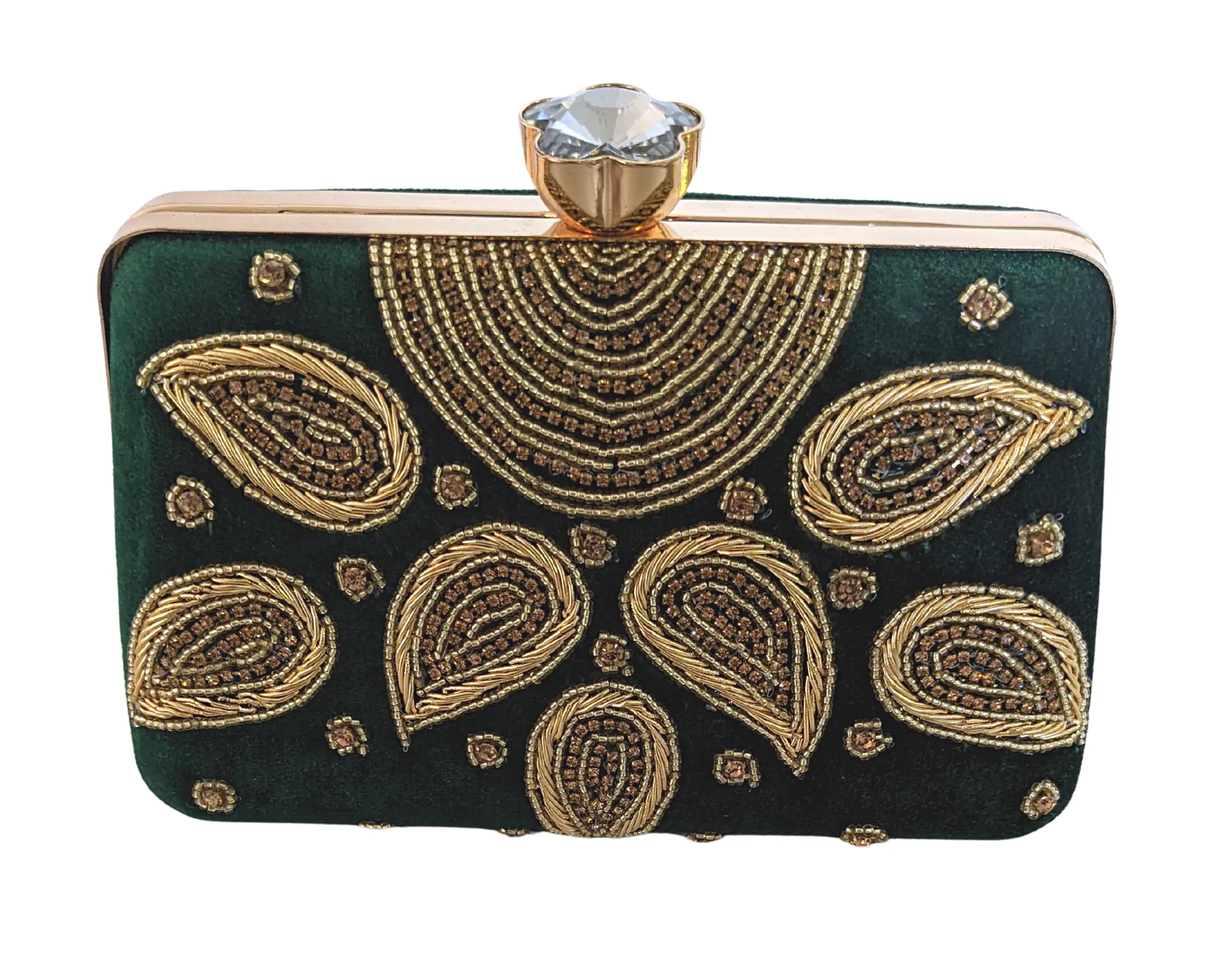 Bottle Green Luxury Bags, Clutch Purse For Women