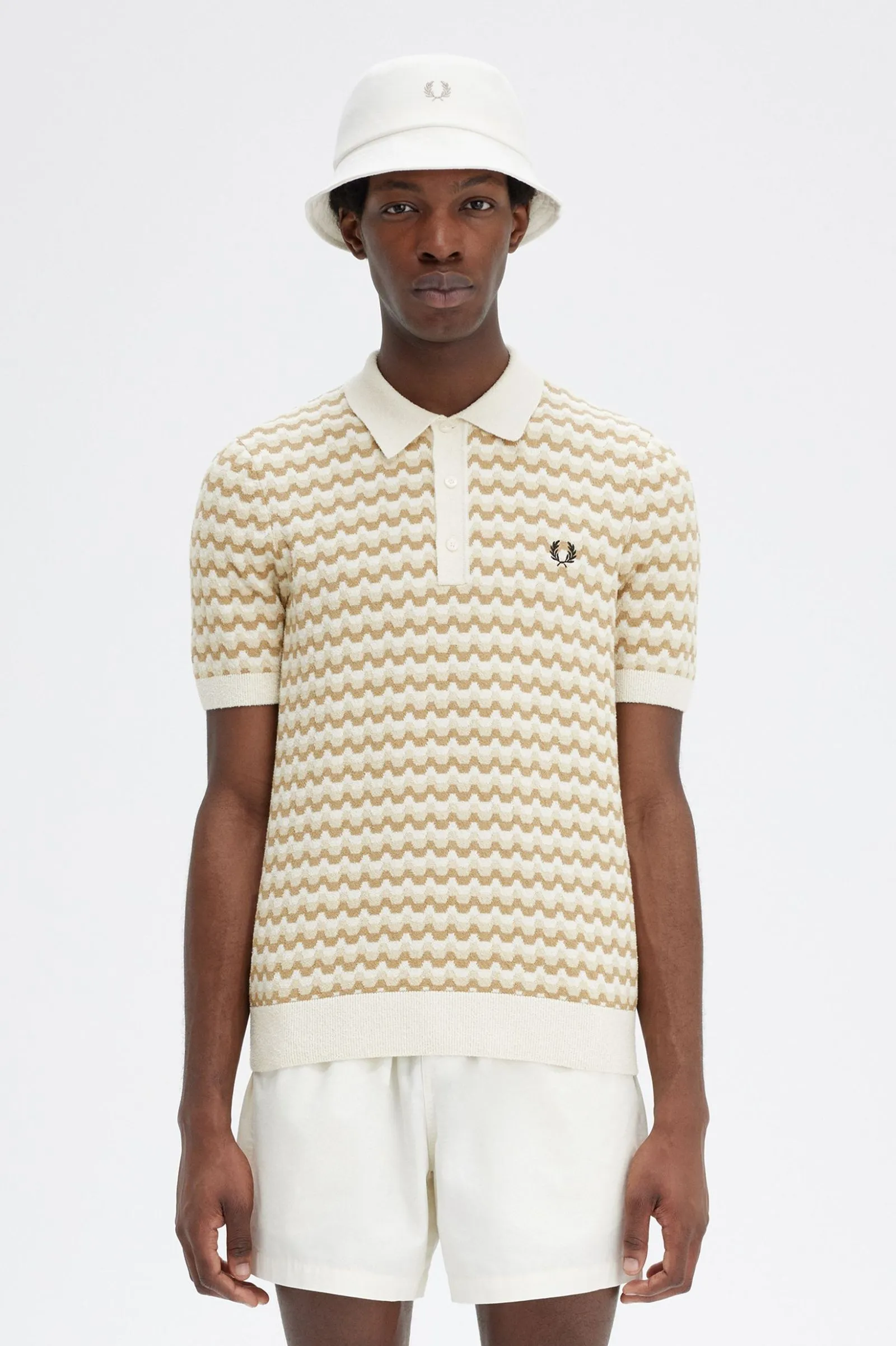 Boucle Jacquard Knitted Shirt