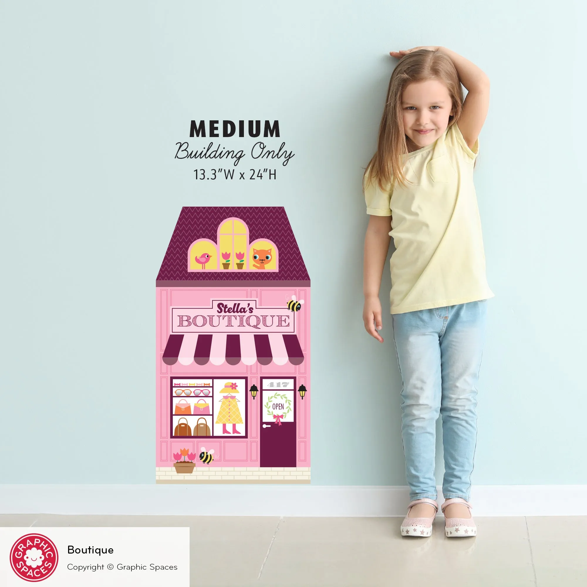 Boutique Fabric Wall Decal - Happy Town
