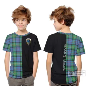 Bowie Ancient Tartan Kid T-Shirt with Family Crest and Half Of Me Style