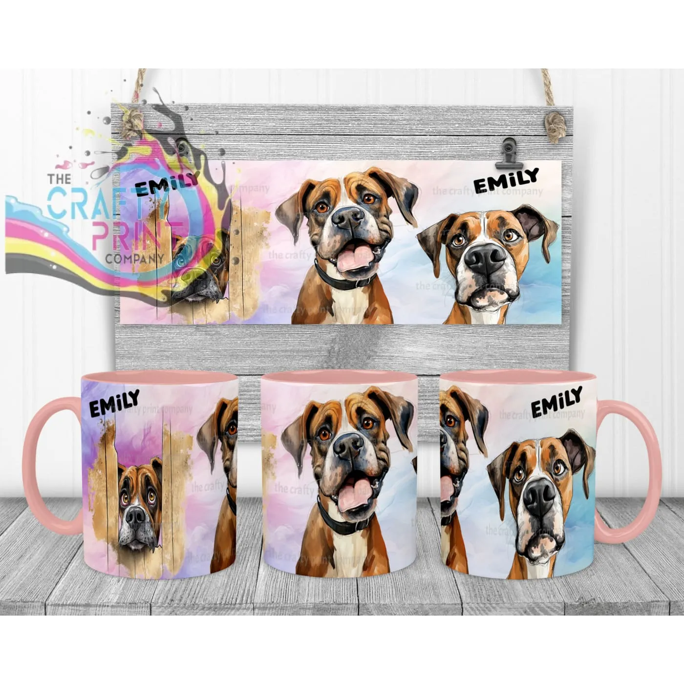 Boxer Dog Funny Faces Mug