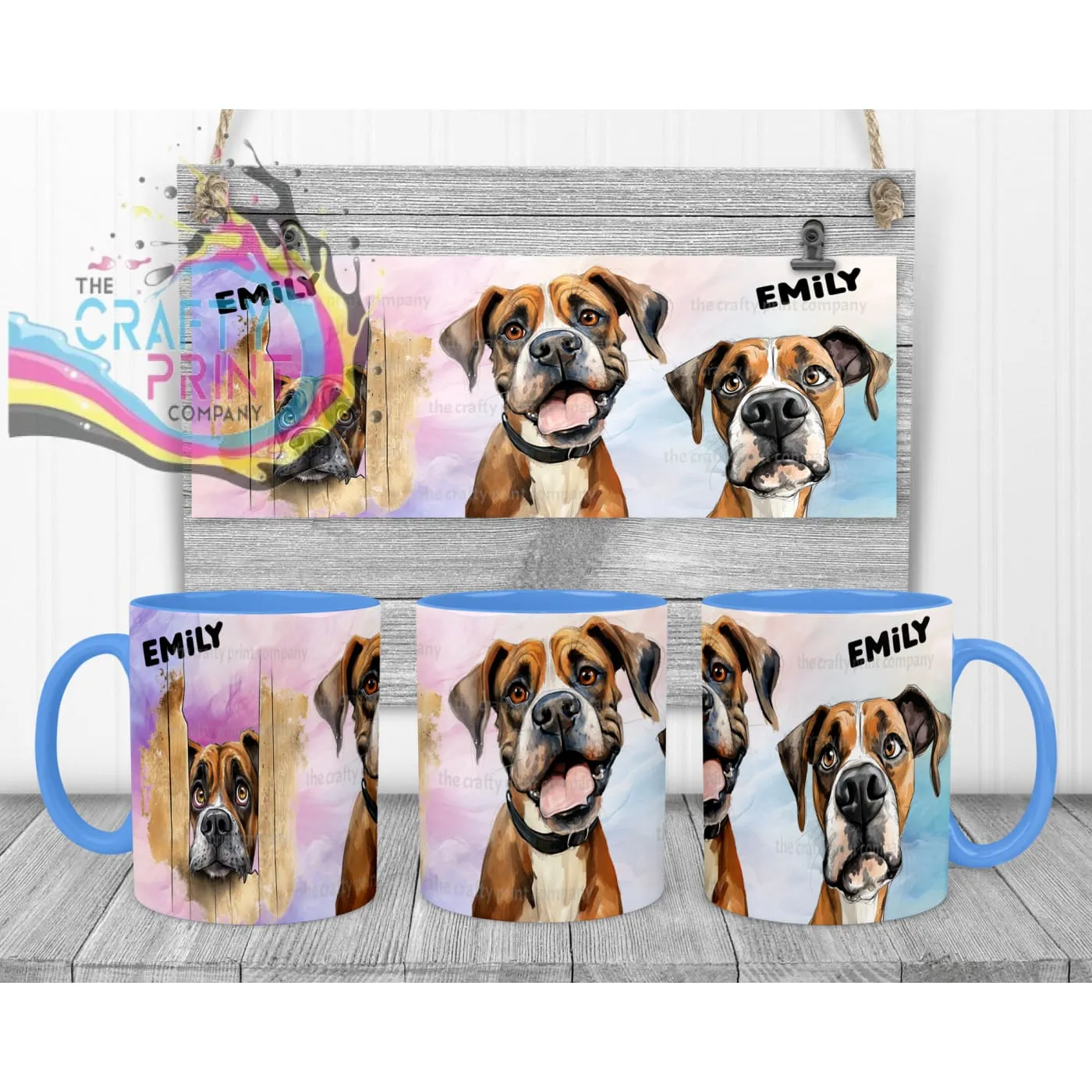 Boxer Dog Funny Faces Mug