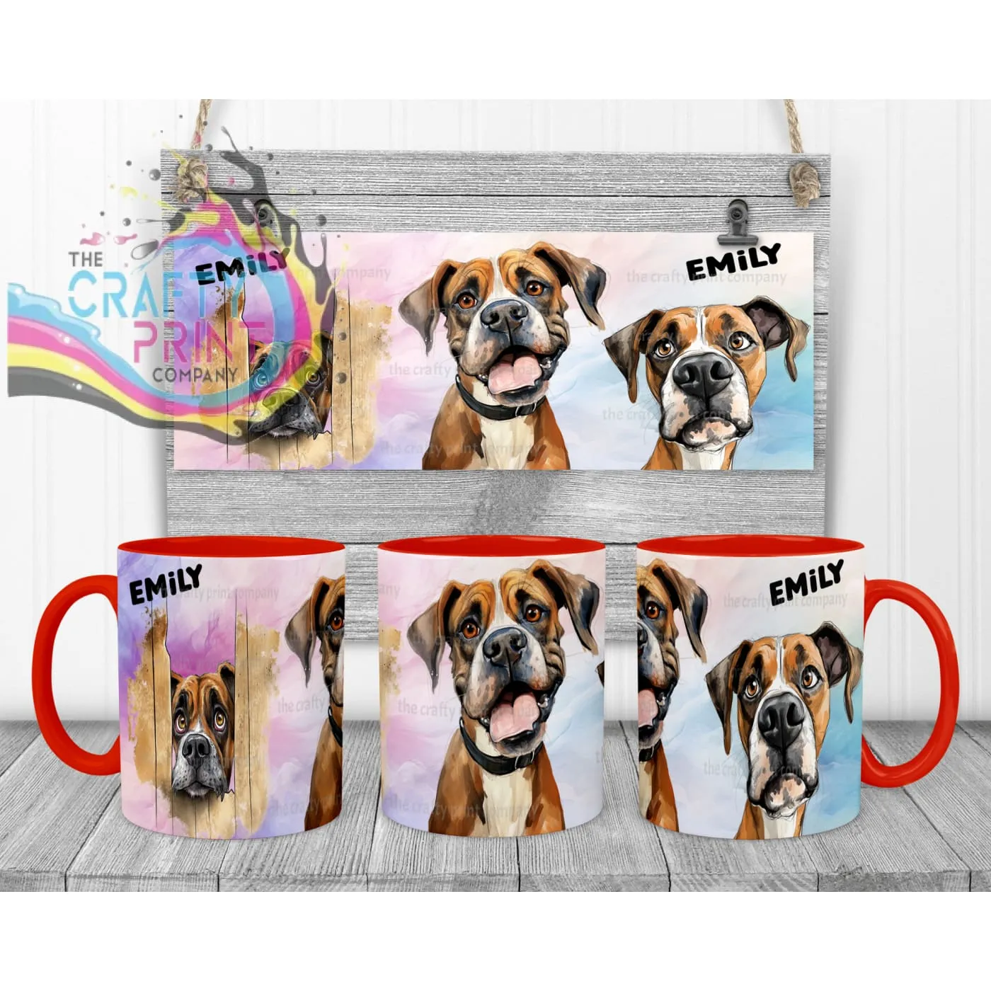 Boxer Dog Funny Faces Mug