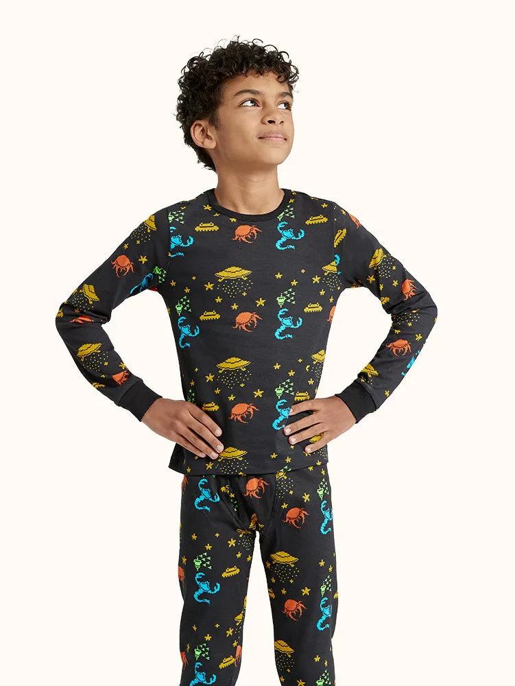 Boys' Aliens Long Sleeve Organic Cotton Pajama Set