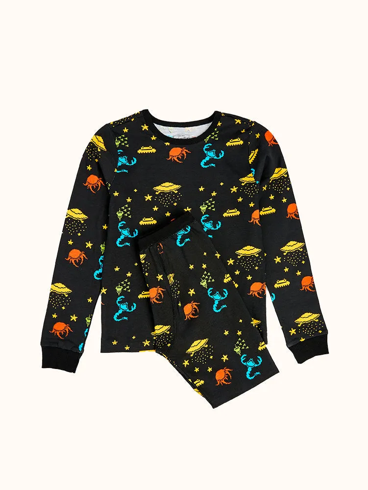 Boys' Aliens Long Sleeve Organic Cotton Pajama Set