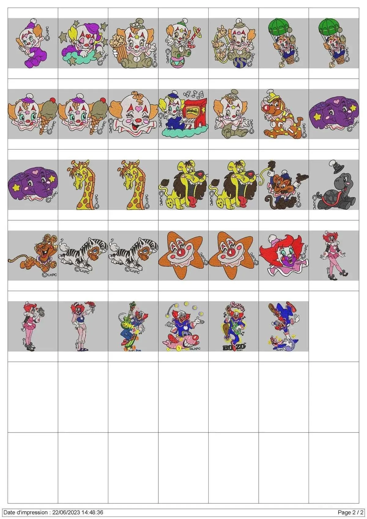 Bozo - Pack of 83 Designs - Embroidery Design