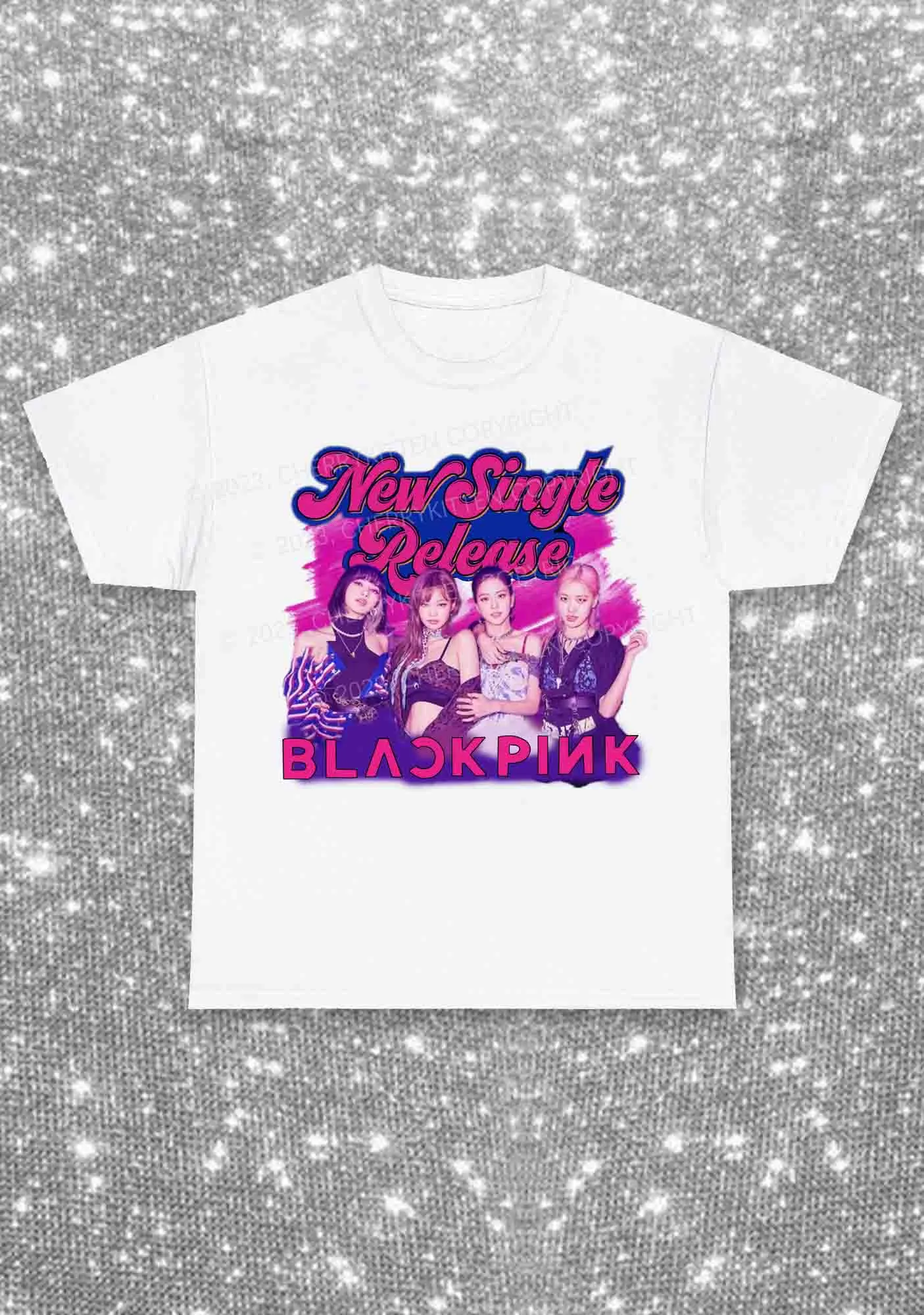 BP New Single Release Kpop Y2K Chunky Shirt Cherrykitten