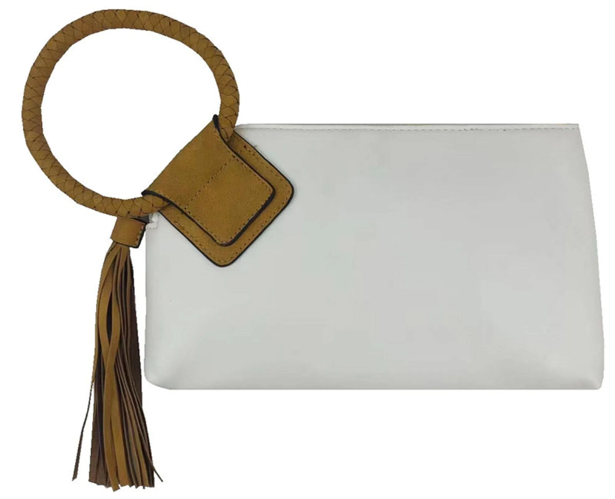 BP204 Fashion Cuff Handle Tassel Wristlet Clutch