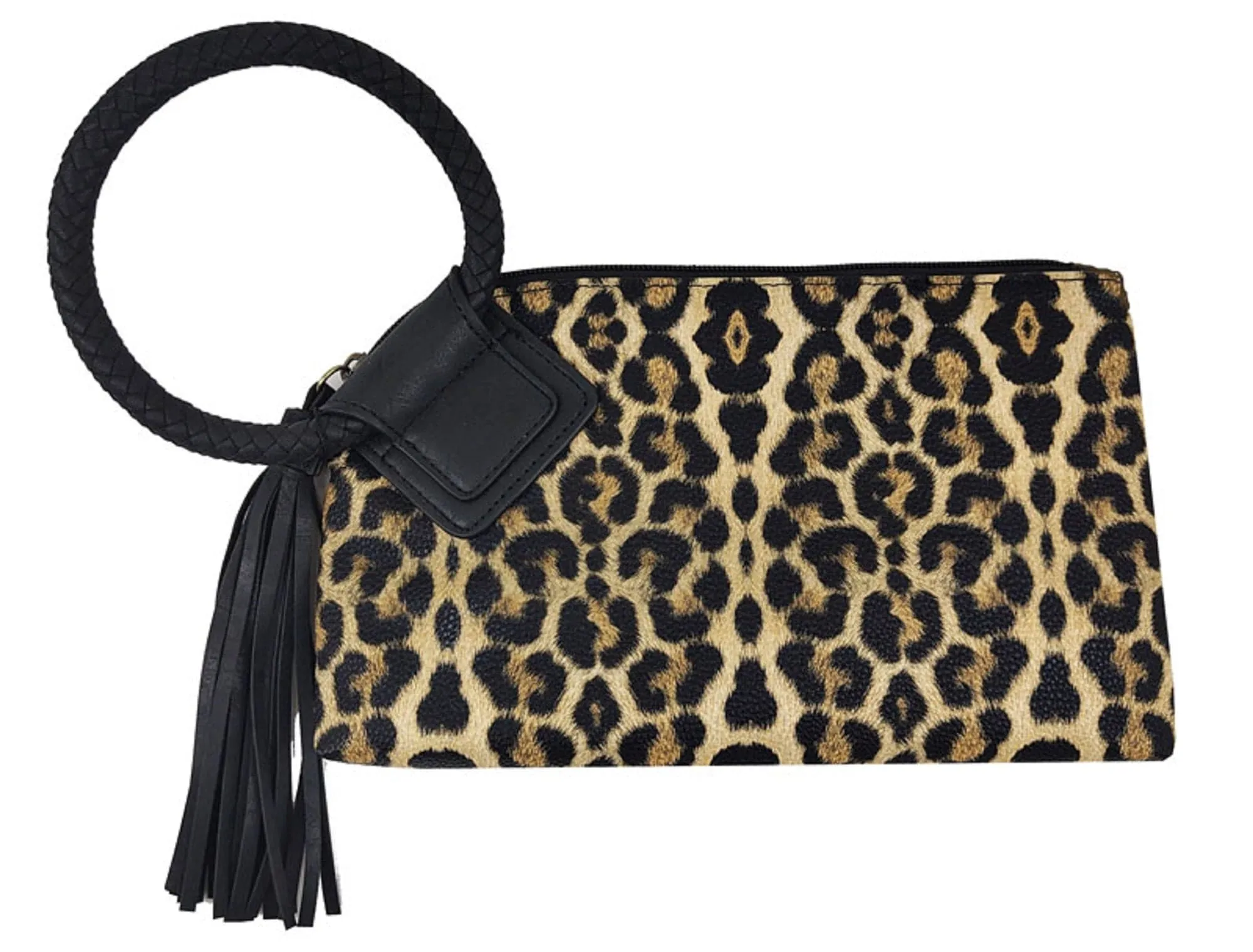 BP204 Fashion Cuff Handle Tassel Wristlet Clutch