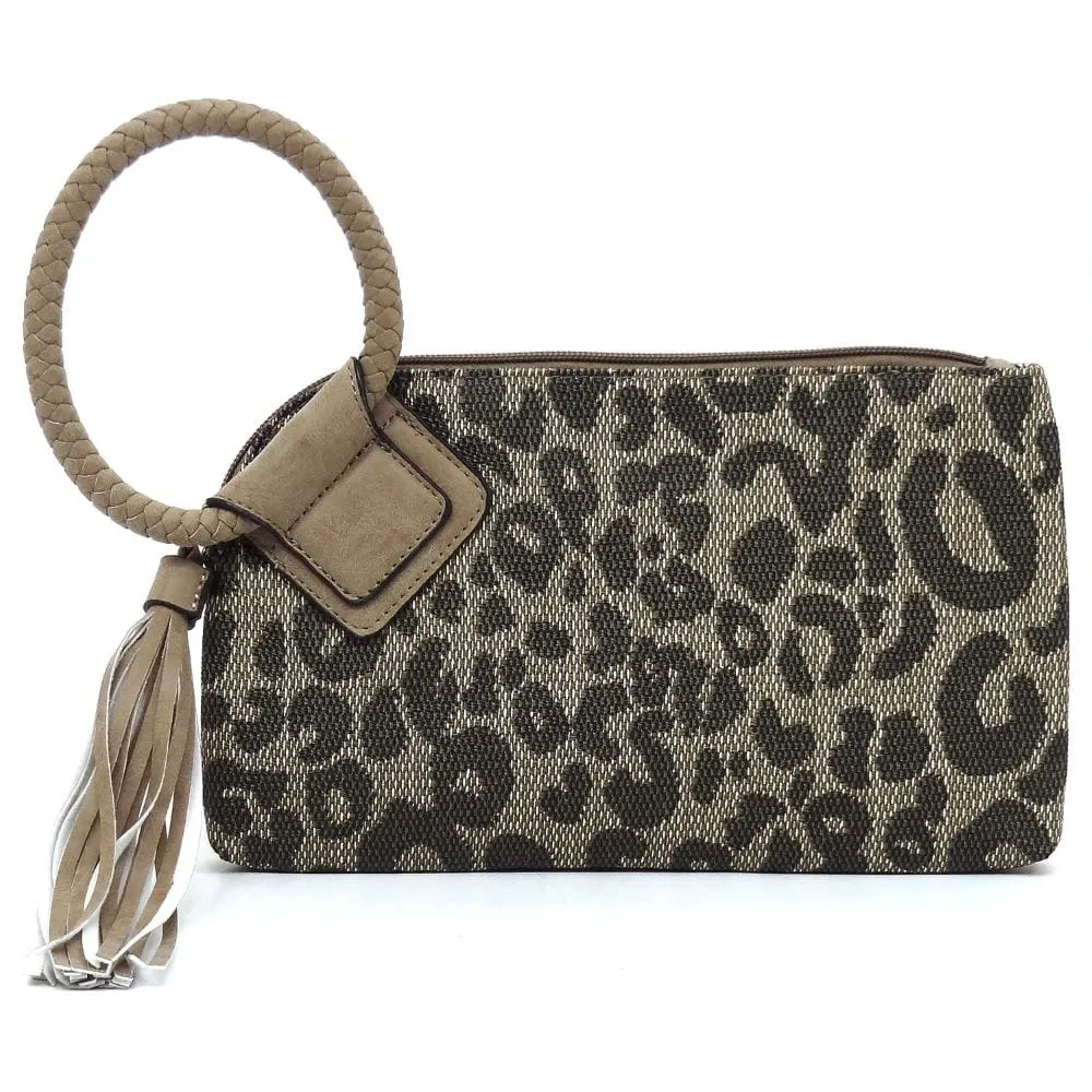 BP204 Fashion Cuff Handle Tassel Wristlet Clutch