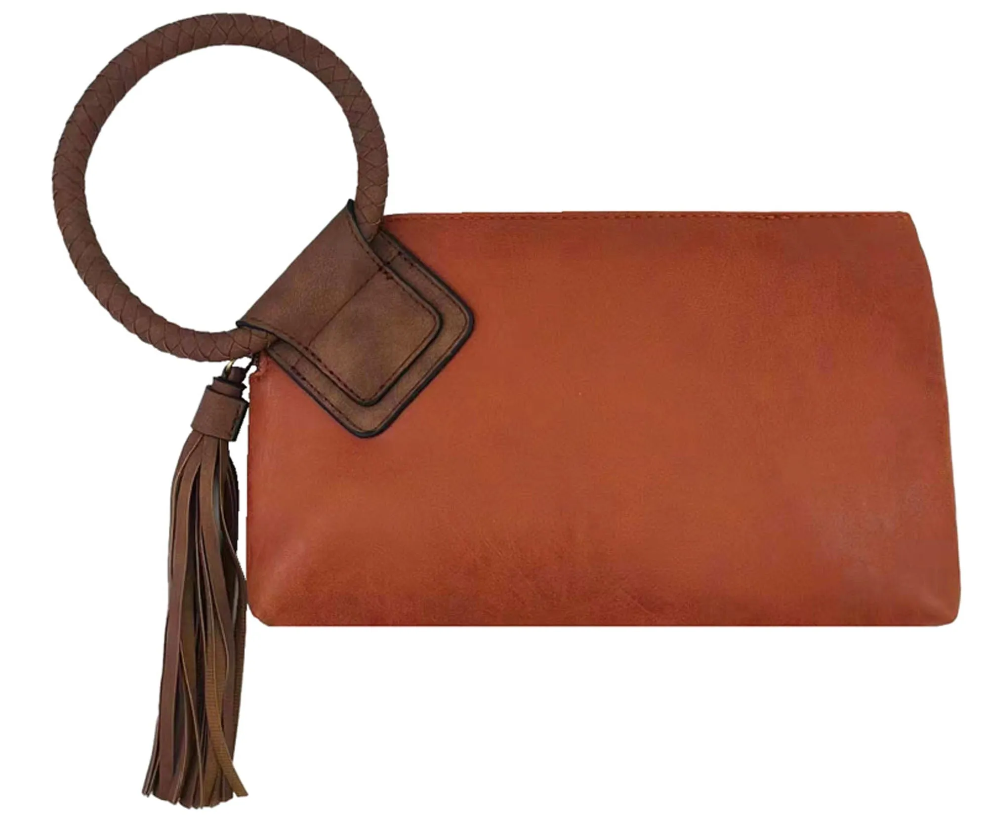 BP204 Fashion Cuff Handle Tassel Wristlet Clutch