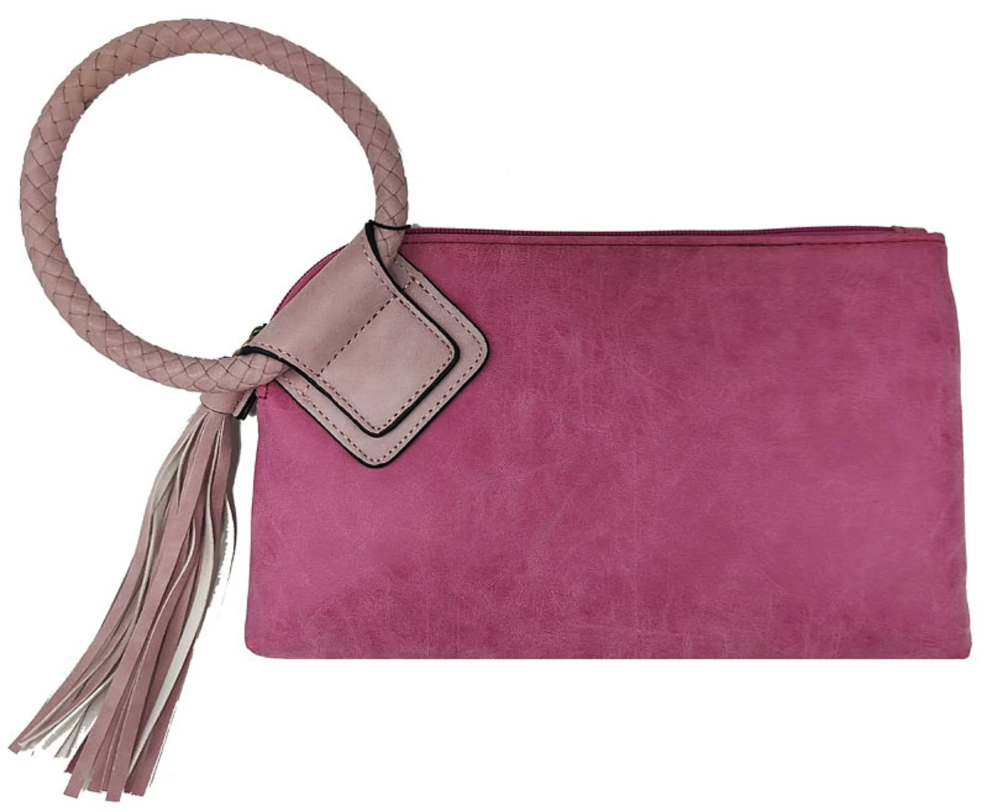 BP204 Fashion Cuff Handle Tassel Wristlet Clutch