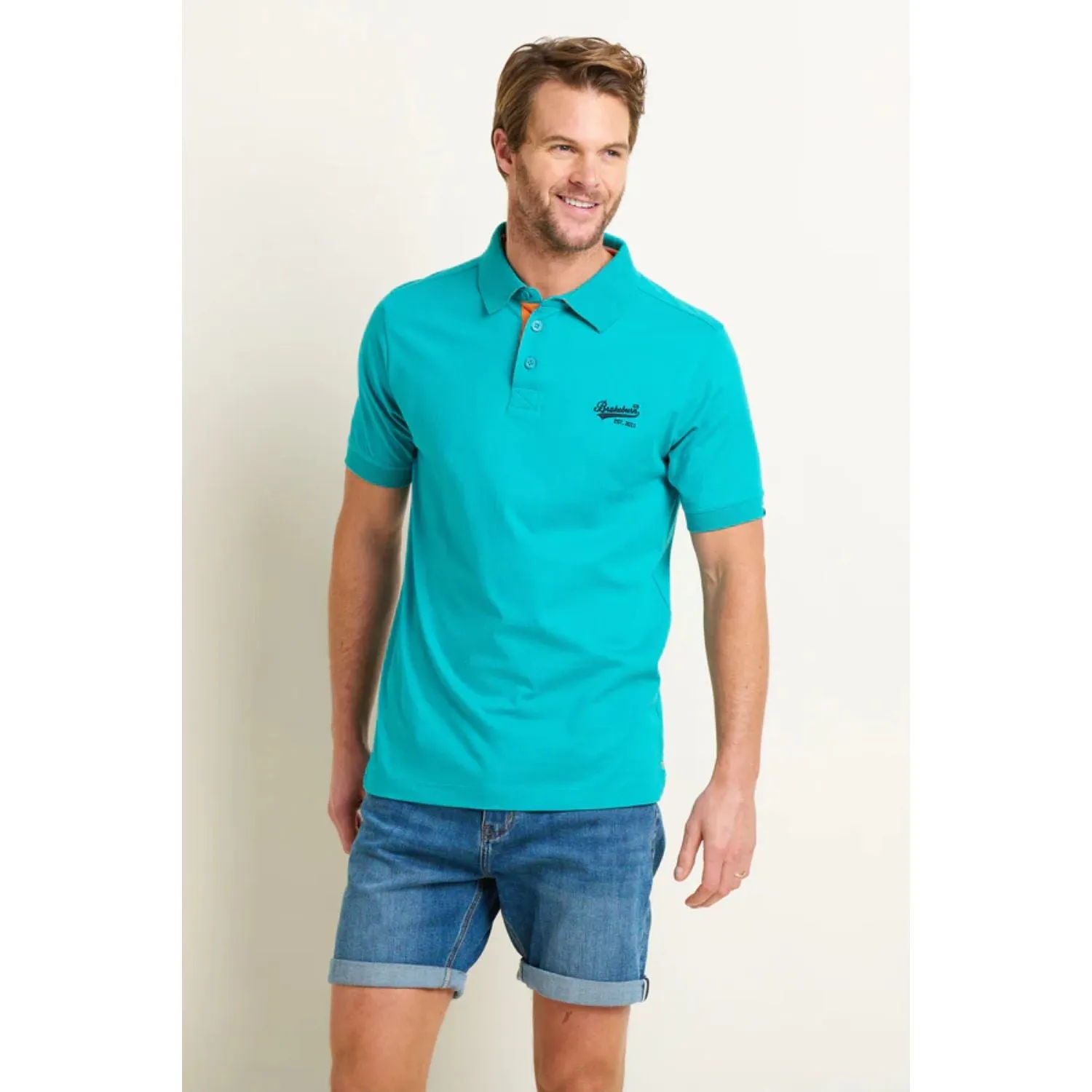 Brakeburn M Turquoise Heritage Polo Shirt