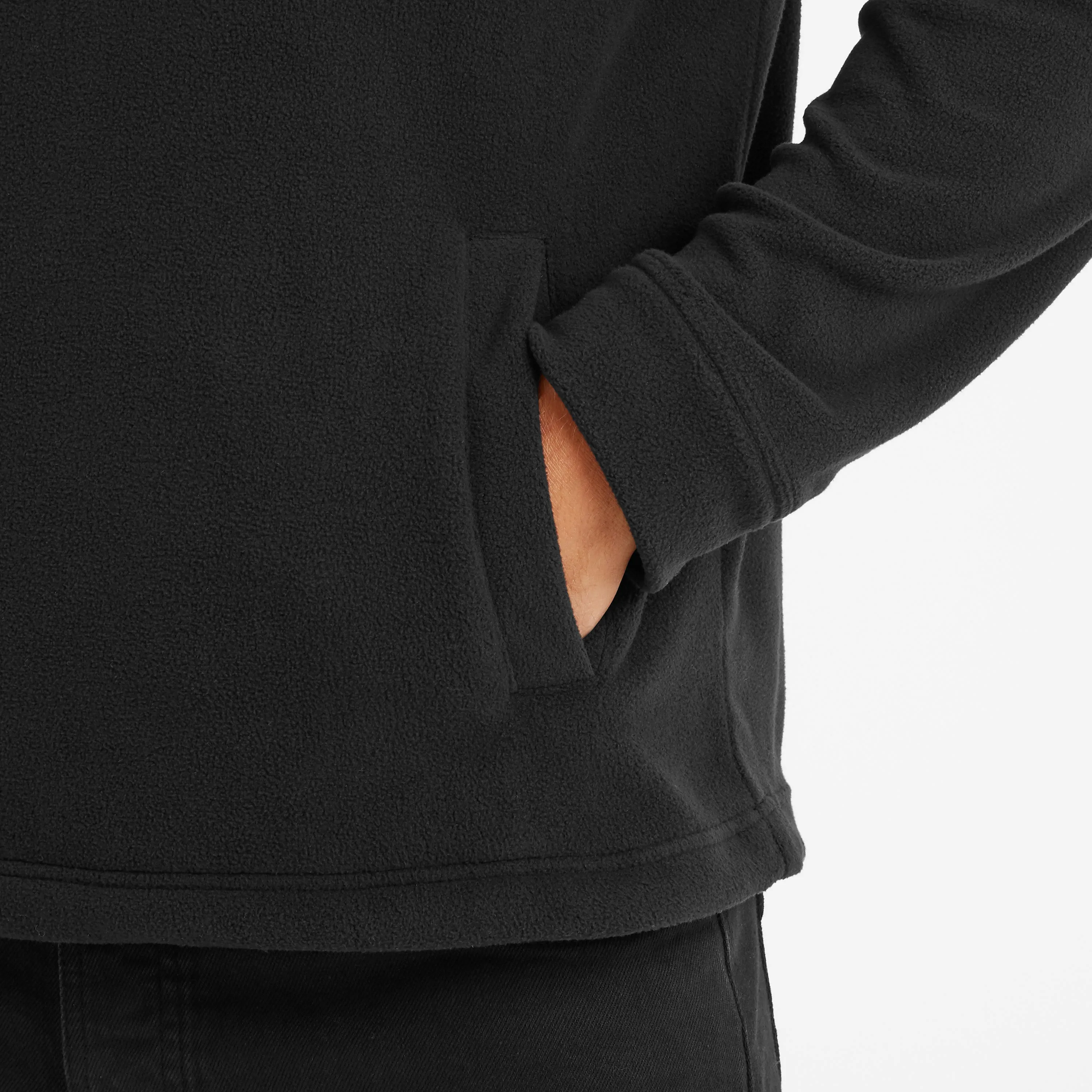 Brandon Mens Fleece Zip Neck - Black