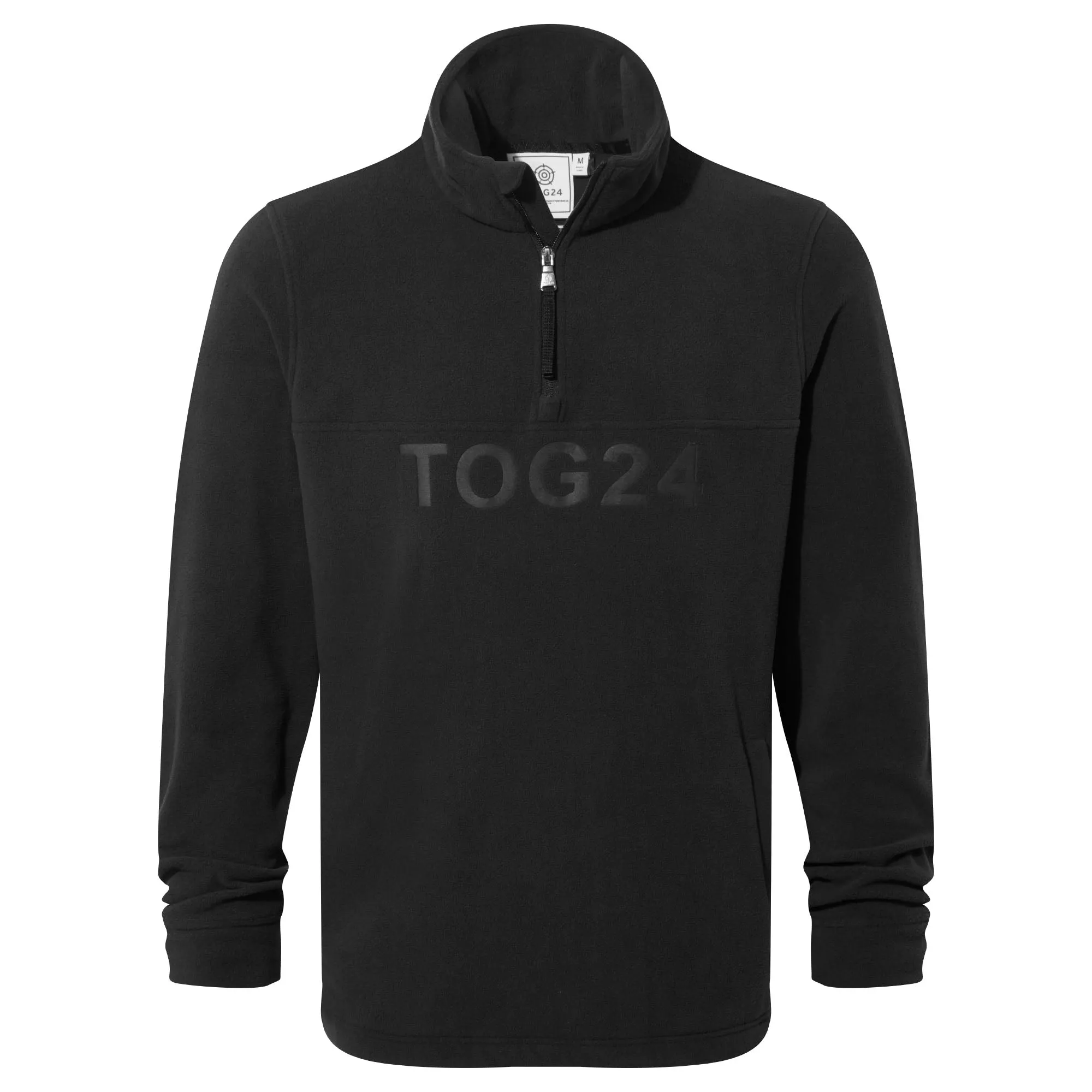 Brandon Mens Fleece Zip Neck - Black