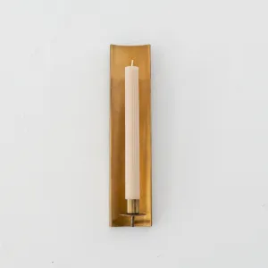 Brass Channel Wall Sconce Candle Holder