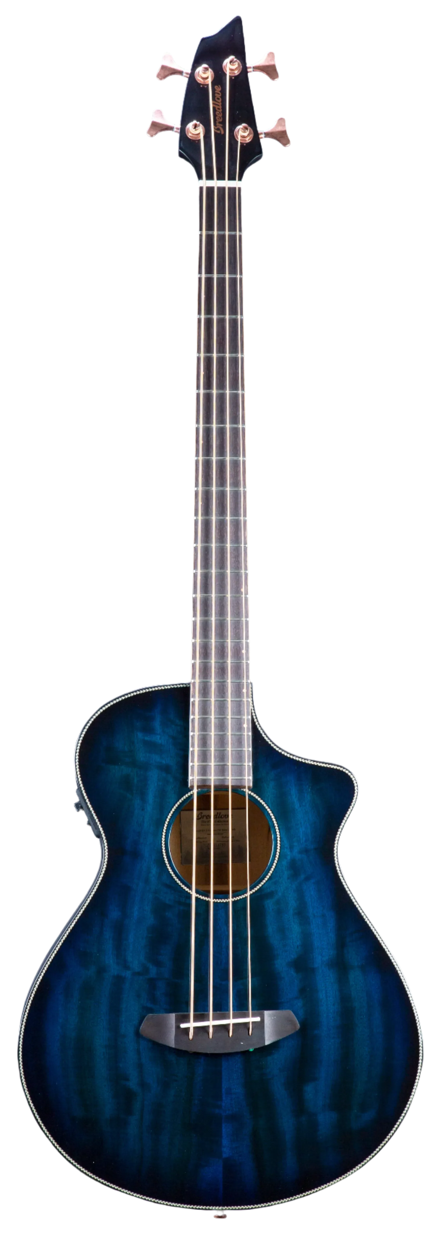 Breedlove ECO Pursuit Exotic S Concert CE Acoustic-Electric Bass Guitar, Twilight