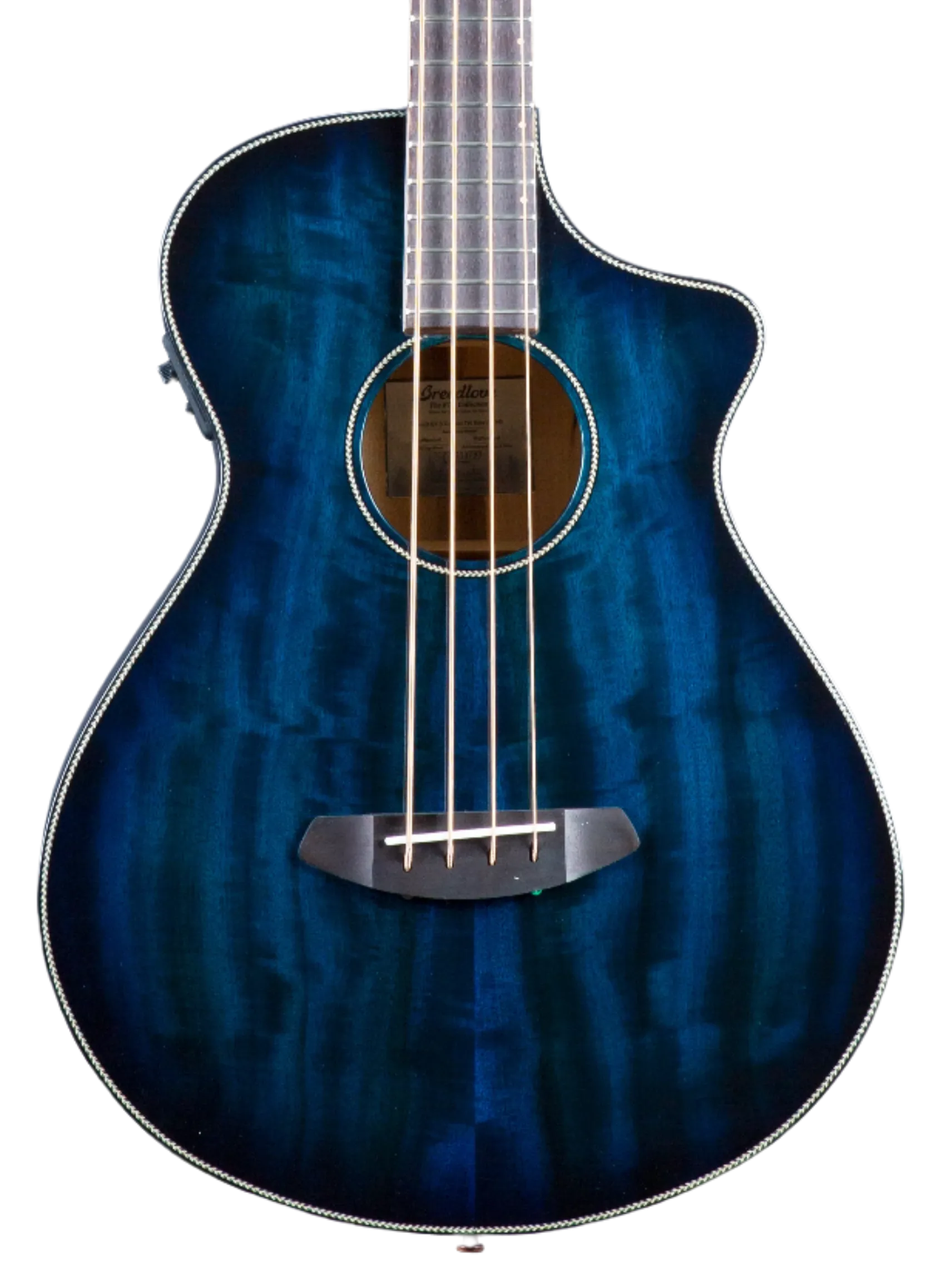 Breedlove ECO Pursuit Exotic S Concert CE Acoustic-Electric Bass Guitar, Twilight
