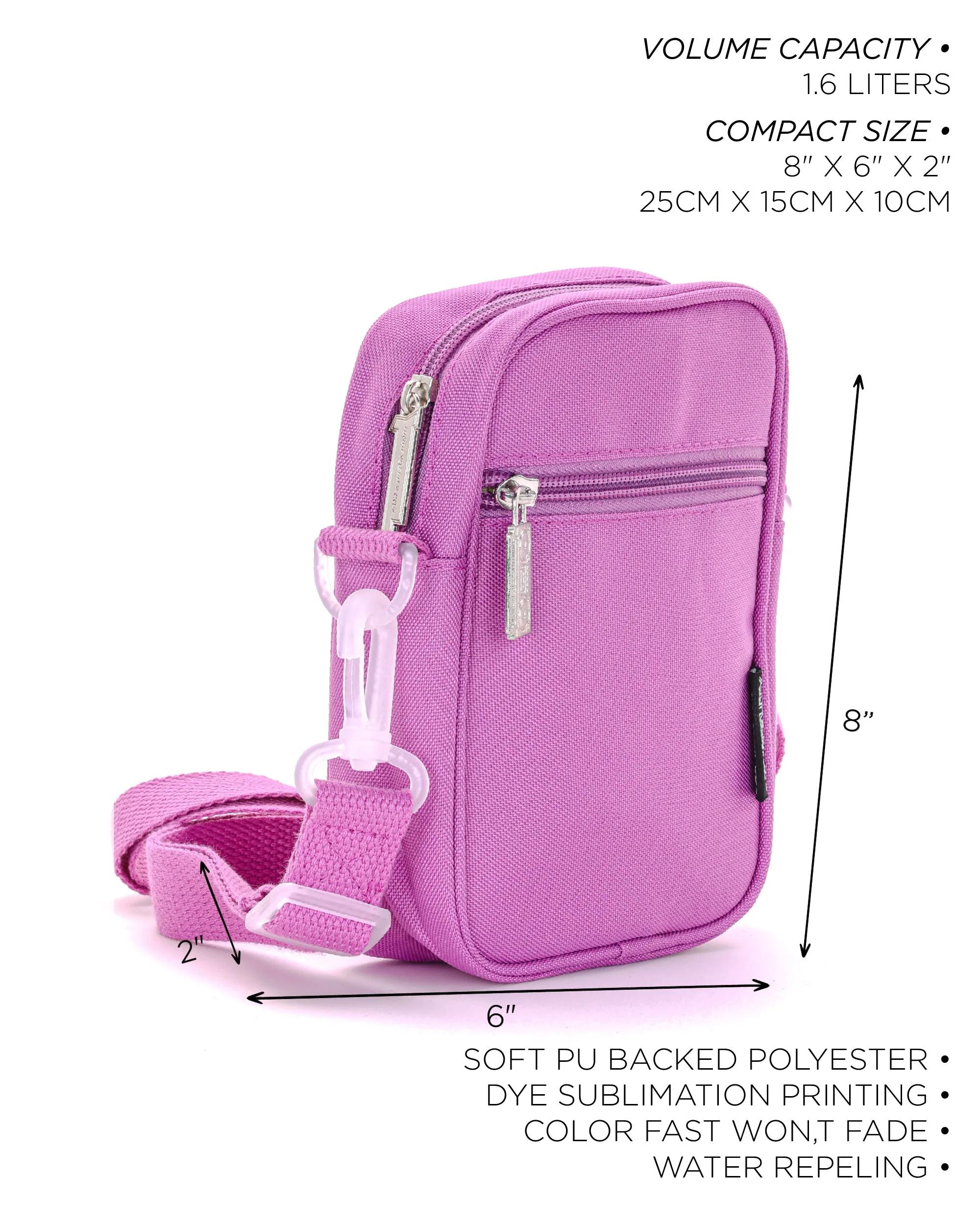Brick Bag | Mini Crossbody | Recycled RPET | Neon Purple