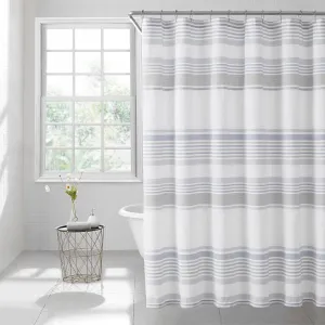 Brielle Lana Stripe 100% Cotton Shower Curtain