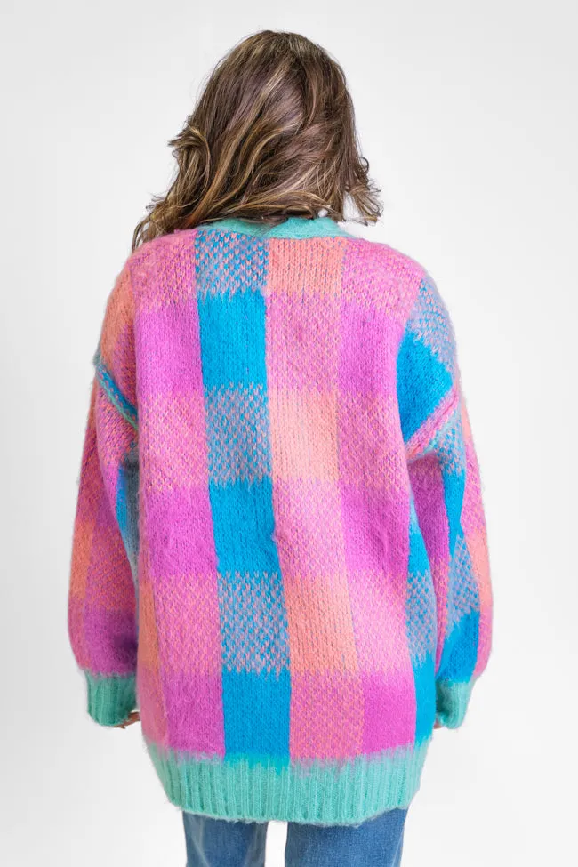 Bright Spirits Multi Plaid Cardigan SALE