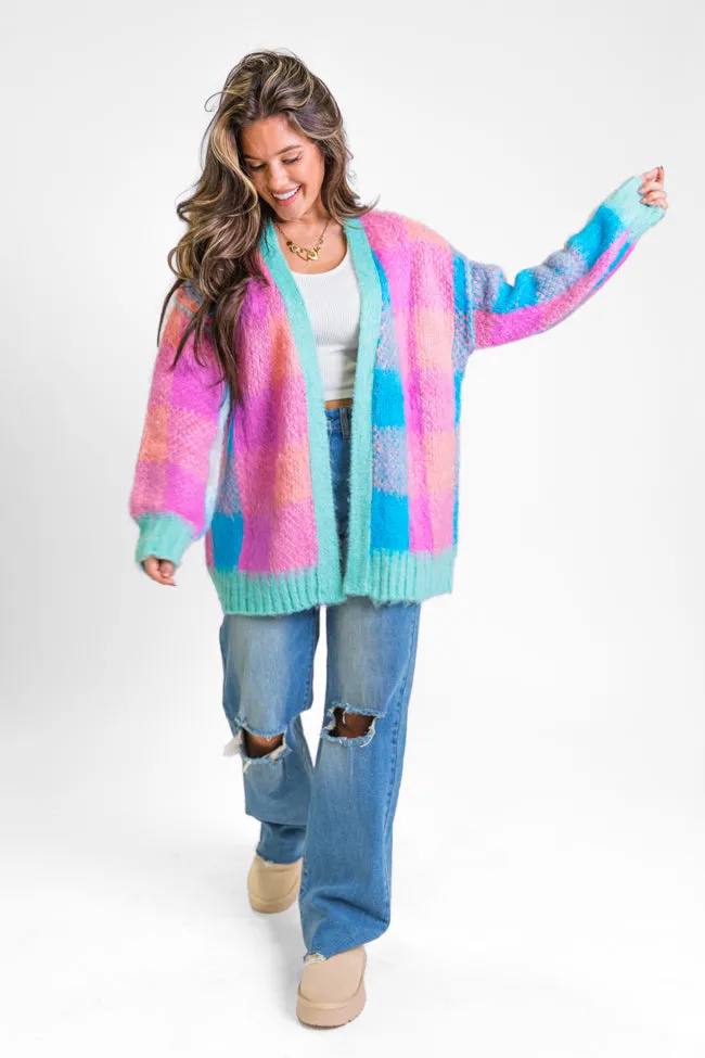 Bright Spirits Multi Plaid Cardigan SALE