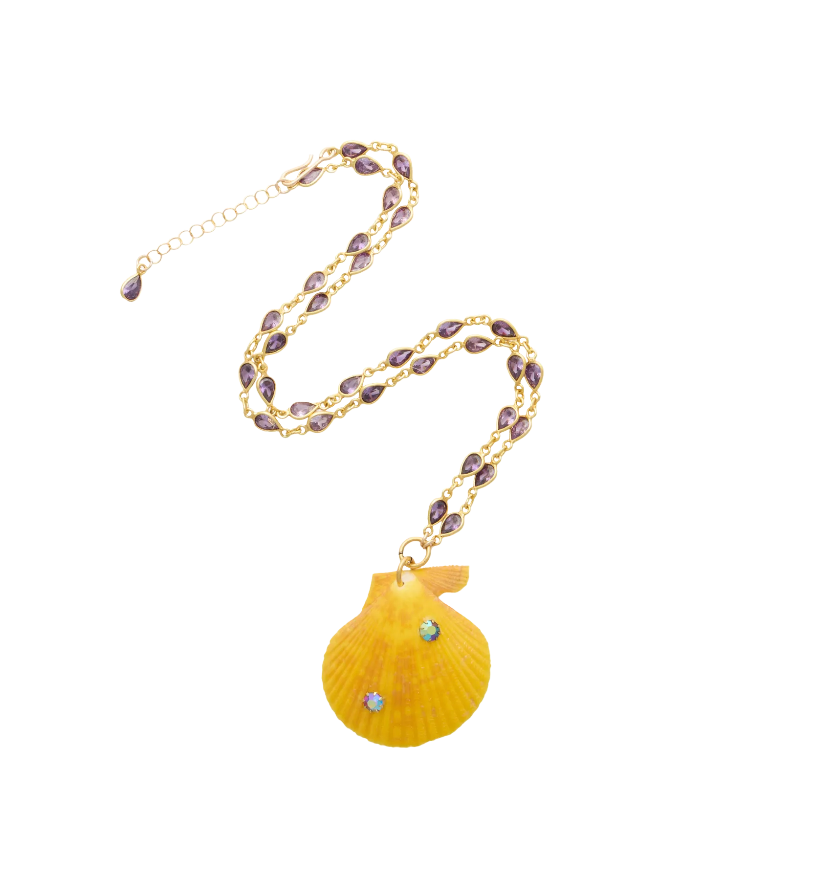 Brinker   Eliza On Holiday Orange Shell Necklace