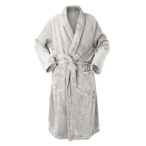 Brogo Microfiber Supersoft Woven Bathrobe Dove L/XL