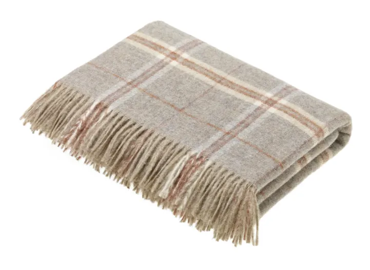Bronte Transitional Windowpane Throw Sandstone