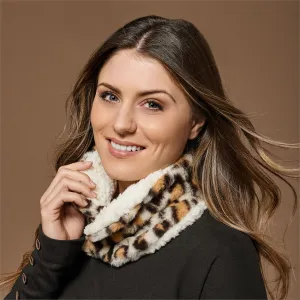 Brown Cozy Animal Print Neck Warmer