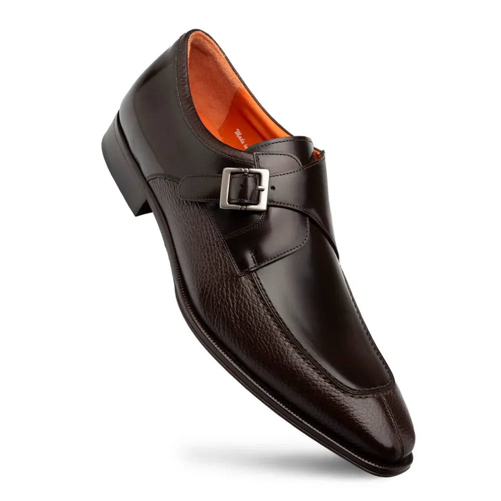 Brown Mezlan Men's Monk Strap Genuine Leather Shoes Pego Style No: 21158