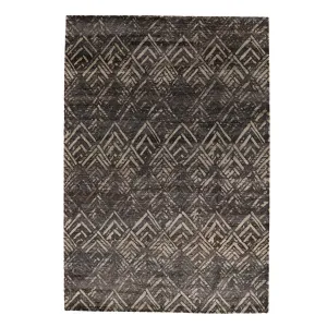 Brown Nu Vibrant Transitional Tibetan Silk Rug - 10' x 14'2"